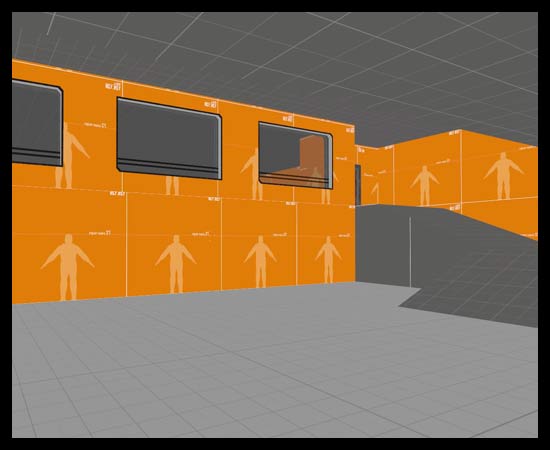 Orange mapped room